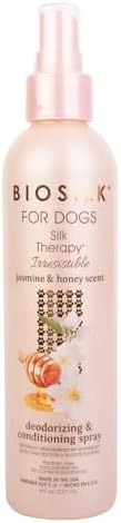 BioSilk Irresistible Deodorizing Dog Spray, Jasmine Honey Scent, 8 Fl Oz