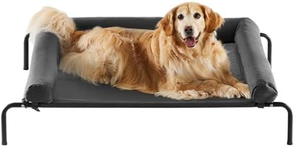 RRPETHOME Elevated Cooling Dog Cot Bed, Large Raised Outdoor Dog Bed