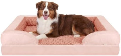 INVENHO Orthopedic Large Dog Bed, Washable Waterproof, Egg-Crate Foam Dog Couch Bed with Washable Removable Cover, Waterproof Lining and Nonskid Bottom