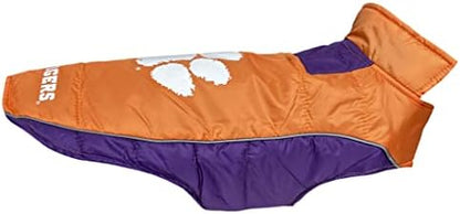 Pets First Collegiate Clemson Tigers Puffer Vest for Dogs & Cats. Size Medium. Warm, Cozy, and Waterproof Dog Coat, for Small and Large Dogs/Cats.