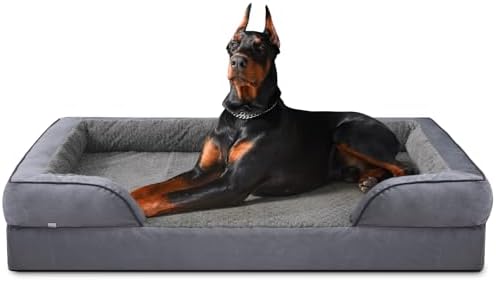 INVENHO XXL Plus Orthopedic Dog Beds Large Sized, XL Washable Dog Sofa with Egg-Crate Foam, Waterproof Lining and Non-Skid Bottom