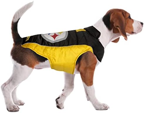 Pets First Pets NFL Licensed Dog & Cat Vest Pet Puffer Down Coat Jacket, Team Color, Large US