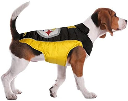 Pets First Pets NFL Licensed Dog & Cat Vest Pet Puffer Down Coat Jacket, Team Color, Large US