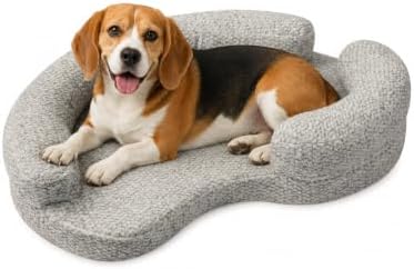 Calming Orthopedic Memory Foam Dog Bed, Medium, Beige