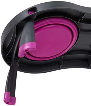 Dexas Pets Elevated Double Pet Feeder, Large, 2.5 Cup Capacity Bowls, Fuchsia, Raised Pet Food and Water Bowls