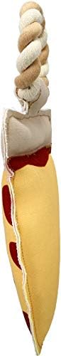 Pavilion Gift Company Stolen A Pizza My Heart Dog Toy, 13", Yellow, Dogs, Medium- Large Breeds