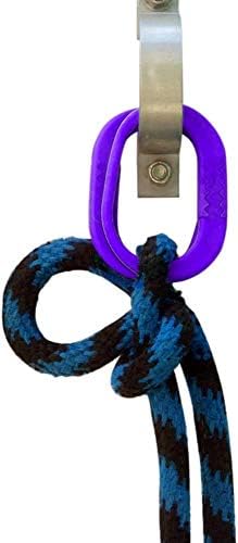 Injuries Preventing Horse Tether Tie - Portable, Versatile & Reusable Breakaway Horse Tie, Quick Release Under Heavy Pressure w/ 5 Loop Settings, Multi-Purpose Horse Clip 2 pcs Dark Purple