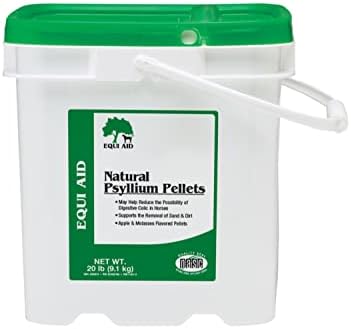 Farnam Equi Aid Natural Horse Psyllium Pellets, Apple/Molasses Flavor 20 lb