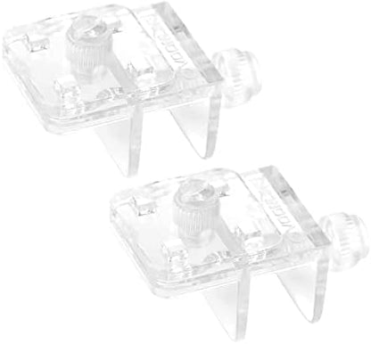 2 Pieces Fish Tank Screen Net Holder Clamp Anti-Jump Net Mounting Clip Multifunctional Transparent Acrylic Clamps Fish Tank Glass Cover Clips