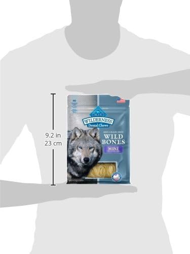 Blue Buffalo Wilderness Mini Dog Dental Chews, Grain-Free, 10 oz