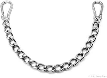 Will's Family Store 12 inches Stainless Steel Horse Curb Chain Tom Thumb Snaffle Chain