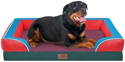 Comfort Expression Orthopedic Dog Bed for Extra Large Dogs with Bolster