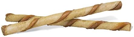 Dingo Twist Sticks Rawhide Dog Treat with Peanut Butter, 25 Count