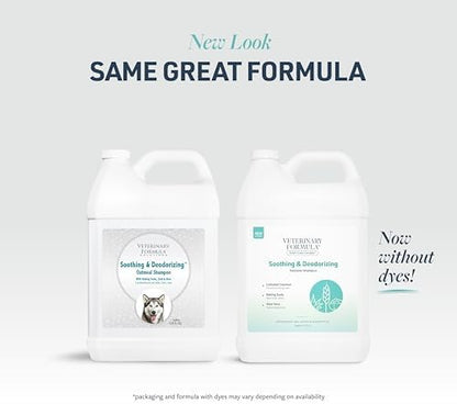 Veterinary Formula Smart Coat Complex Soothing and Deodorizing Oatmeal Shampoo for Dogs, 128 Fl oz – Baking Soda Eliminates Odors, Aloe Vera & Oatmeal Cleanse and Hydrate Skin – Long-Lasting Fragrance