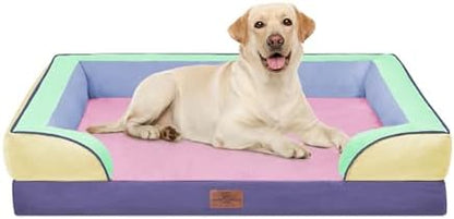 Comfort Expression Orthopedic Dog Bed for Extra Large Dogs with Bolster