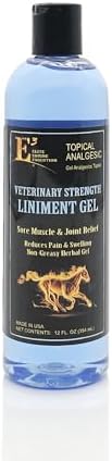 E3 Joint and Muscle Lin Non-Greasy Herbal Gel with Mint – 12 oz Cooling Botanical Equine Gel for Post-Workout Massage and Daily Comfort – Fast Absorbing, No Residue