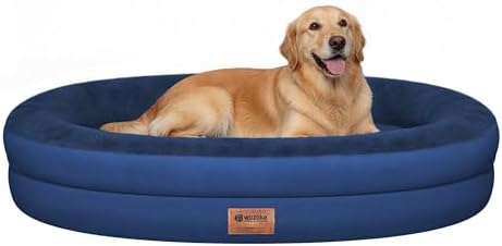 Waterproof Orthopedic Dog Bed for Large Dogs, Navy