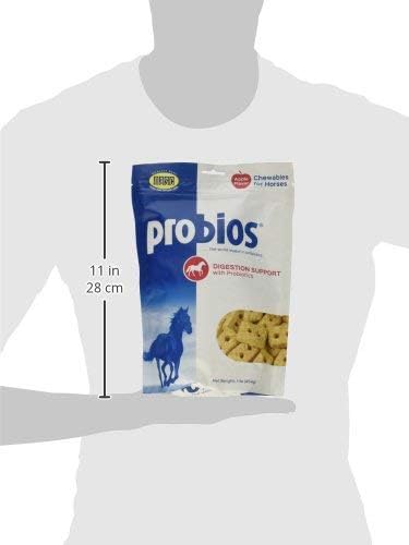 (3 Pack) Probios Probiotic Treats For Horses, Apple Flavor, 1 Pound Each