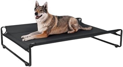 Veehoo Outdoor Elevated Dog Bed, Cooling Raised Dog Beds for Large Dogs