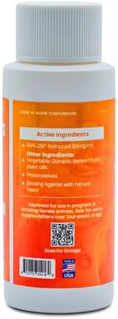 Toltrazuril 5.0% for Horses, Dogs, Cats, 60mL/2 Ounce, for Non-Food Chain Animals, Peanut Butter