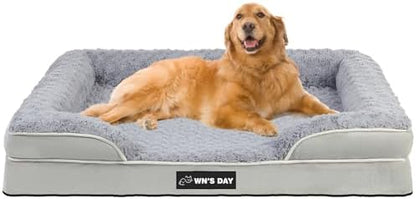 Orthopedic Dog Bed Medium Large Sized Dog, Extra Large Dog Bed(Grey, XXL)