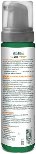 Vet's Best Waterless Flea & Tick Bath for Dogs, Essential Oil Spray, 8 oz
