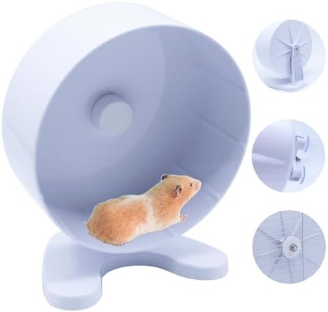 Hamster Wheel, 8.7" Super-Silent Exercise Wheels, Dual-Bearings Quiet Spinner Running Wheels, 3 Installation Methods, Fits Any Hamster Cage, Hamsters Toy for Dwarf Hamsters, Gerbils, and Small Pets.