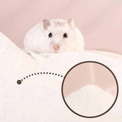 DR.DUDU 6.6lb Hamster Sand for Sand Bath, Hamster Cage Accessories(White)