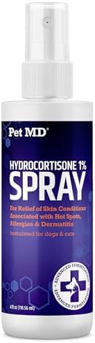Pet MD Hydrocortisone Spray for Dogs, Cats, Horses - 4 oz