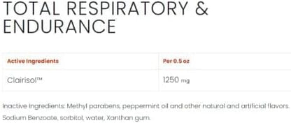 Ramard Total Respiratory & Endurance Syringe for Horses, Equine Vitamin & Supplements, Veterinary Supplies, with Clairisol, Methyl Parabens, Peppermint Oil & Sodium Benzoate 1/2 oz, 1-Pack