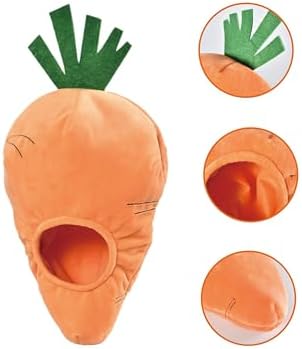 Amazon Basics Interactive Hide and Seek Squeaky Dog Plush Toy with Squeaker for Small Dogs, Rabbit and Carrot, Orange and White, 5-Pack
