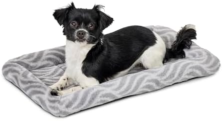 MidWest Homes for Pets QuiteTime Deluxe Wave Bolster Bed for Small Dogs; Easily Machine Wash and Dry; Gray; 22"; 40222-WVGY