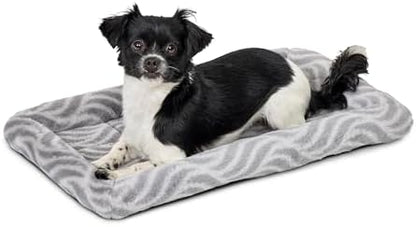 MidWest Homes for Pets QuiteTime Deluxe Wave Bolster Bed for Small Dogs; Easily Machine Wash and Dry; Gray; 22"; 40222-WVGY