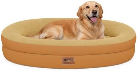 Waterproof Orthopedic Dog Bed for Large Dogs, Orange