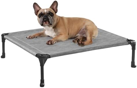 Veehoo Outdoor Elevated Dog Bed for Medium Dogs, Cooling Raised Dog Cots