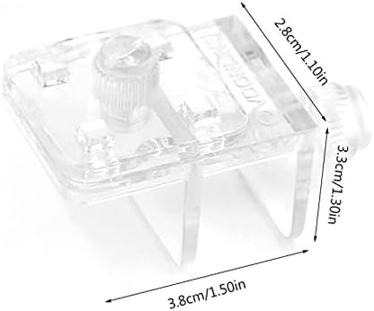 2 Pieces Fish Tank Screen Net Holder Clamp Anti-Jump Net Mounting Clip Multifunctional Transparent Acrylic Clamps Fish Tank Glass Cover Clips