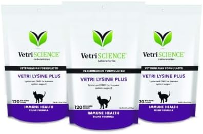 VetriScience Lysine Immunity Health for Cats, Chicken, 3 Pack