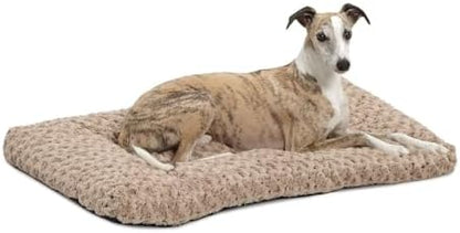 MidWest Homes for Pets Intermediate QuietTime Deluxe Mocha Ombré Swirl Plush Pet Bed, Machine Washable, Non-Skid Bottom, Soft Crate Mat for 36-inch Crates
