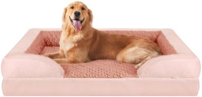 INVENHO Orthopedic Dog Beds Large Sized, XL Washable Dog Sofa with Egg-Crate Foam, Waterproof Lining and Non-Skid Bottom