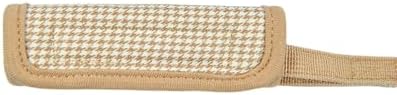Puppia Amatus Dog Leash Houndstooth Pattern for Small and Medium Dog, Beige, Medium