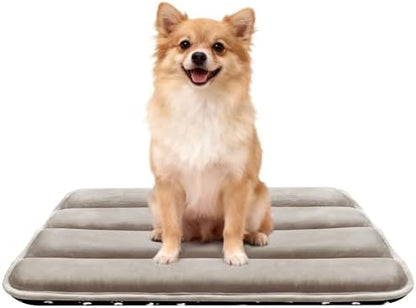 pobopobo Dog Crate Pad, Ultra Soft & Anti-Slip Kennel Mat, Secure Fit for Metal Crates & Dog Cages, Washable Cozy Bed for Small Medium Large Dogs (Light Brown, M(28"*16"*1.5"))