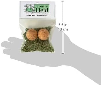 from The Field | Billy Bob The Cork Ball Cat Toy | Natural, Eco-Friendly Catnip-Infused Play Ball | Durable, Lightweight, Biodegradable | Safe for Cats & Kittens | USA-Made Interactive Toy