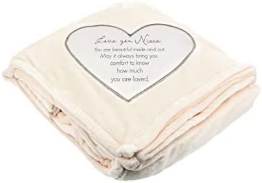 Pavilion Gift Company - Love You Niece - 50" x 60" Royal Plush Neutral Colored Couch Bed Throw Blanket Birthday Gift from Aunt Uncle