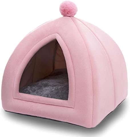 Soft pet bed, tent, rabbit design, cat house, with holes, warm, portable, removable, washable cat litter, puppy litter S 2