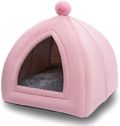 Soft pet bed, tent, rabbit design, cat house, with holes, warm, portable, removable, washable cat litter, puppy litter S 2