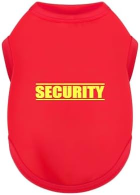 Discover Cozy Cotton Canine Wear: Soft, Lightweight, and Breathable Dog Shirt Vest with Eye-Catching Graphics(Security), Keeping Your Furry Friend Warm and Comfy! Red 3XL