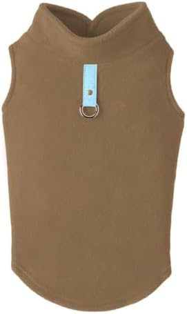 Gooby Fleece Vest Dog Sweater, Clay, Large