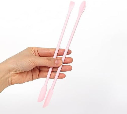 2Pcs Pink Reptile Feeding Spoon, Crested Gecko Food Mixing Spatula