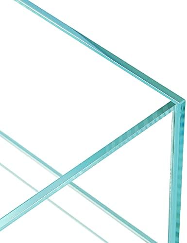LANDEN Aquarium Air Shallow 1.6 Gal Ultra Clear Glass Rimless Fish Tank