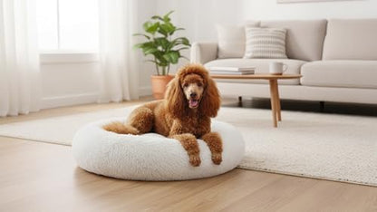 The Dog’s Bed Calming Donut Dog Bed, Machine Washable Removable Zip Cover